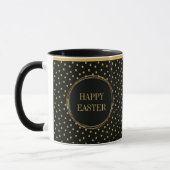 Elegante Chic Gold Polka Dots Happy Easter Mok (Links)