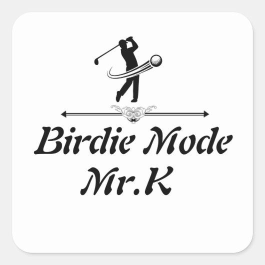 Elegante Chic Golf Vierkante sticker cadeau 2026  (Voorkant)