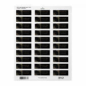 Elegante Chic  Gouden Bloemen Adreslabel Etiket (Full Sheet)
