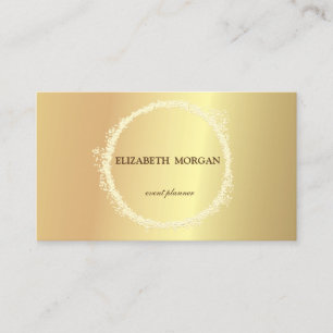Elegante Chic Gouden Confetti Cirkel Visitekaartje