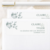 Elegante Chic Green Wedding Retour Adres Label