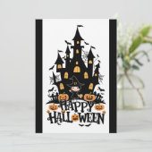 Elegante Chic Happy Halloween Feestdagenkaart (Staand voorkant)