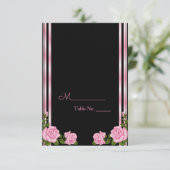 Elegante Chic Hoek Roos Boeket Bruiloft Kaart (Staand voorkant)