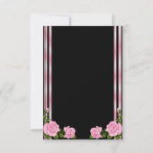 Elegante Chic Hoek Roos Boeket Bruiloft Kaart (Achterkant)