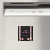 Elegante Chic Hoek Roos Boeket Bruiloft Magneet (Insitu (Vaatwasser))