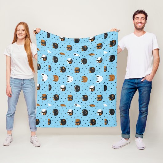 Elegante Chic Kat Patronen  Fleece Deken (In situ)