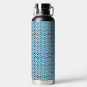 Elegante Chic Kat Patronen Waterfles (Achterkant)