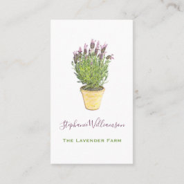 Elegante Chic Lavendel Bloemenboerderij Visitekaartje