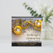 Elegante Chic Leuke Feestelijke Kerstparty Kaart (Staand voorkant)