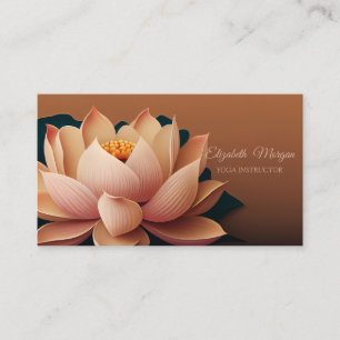 Elegante Chic Lotus Yoga Instructrice Visitekaartje