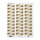 Elegante chic luxe, nepgoud, kant etiket (Full Sheet)