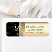 Elegante Chic Luxe, Nepgoud, Zwart, Monogram Etiket (Insitu)