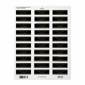 Elegante Chic Luxe, Zwart, Kant Etiket (Full Sheet)