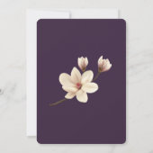 Elegante Chic Magnolia Bruidsdouche Kaart (Achterkant)