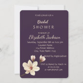 Elegante Chic Magnolia Bruidsdouche Kaart (Voorkant)