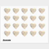 Elegante Chic Magnolia Bruiloft Hart Sticker (Vel)