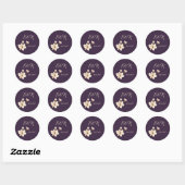Elegante Chic Magnolia Bruiloft Ronde Sticker (Vel)