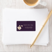 Elegante Chic Magnolia Trouwlabel Etiket (Insitu)