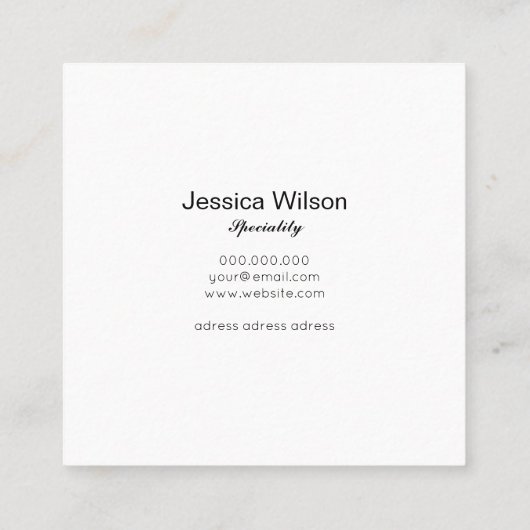 Elegante chic met gouden folie lijst visitekaartje (Achterkant)