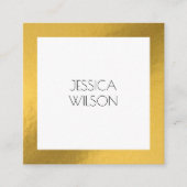 Elegante chic met gouden folie lijst visitekaartje (Voorkant)