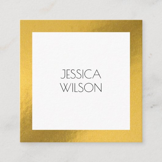 Elegante chic met gouden folie lijst visitekaartje (Voorkant)