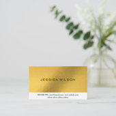 Elegante chic met gouden lijsten visitekaartje (Staand voorkant)