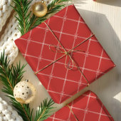 Elegante Chic Minimal Christmas Bow Ribbon Patroon Inpakpapier Vel