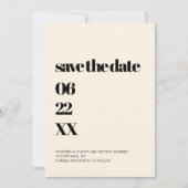 Elegante & chic minimalistische Save the date (Voorkant)