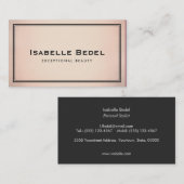 Elegante Chic Mode en Beauty Stylist Copper Visitekaartje (Voorkant / Achterkant)