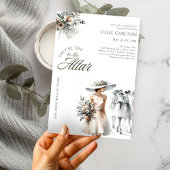 Elegante Chic Mode Sketch Derby Vrijgezellenfeest Kaart