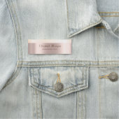 Elegante Chic Mode, Streep,Roze Goud Naamplaatje (In situ)