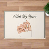 Elegante Chic Nail Salon Manicurist Beauty Welkom Deurmat