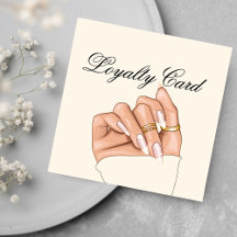 Elegante Chic Nail Salon Manicurist Loyalty Kaart