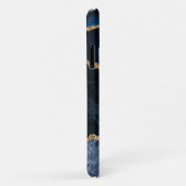 Elegante Chic Navy Blauwe Gouden Marmer Agate Maat Case-Mate iPhone Case (Achterkant/rechts)