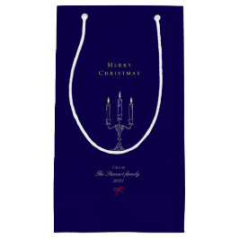 Elegante Chic Navy Blue Christmas Holiday Klein Cadeauzakje