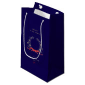Elegante Chic Navy Blue Christmas Holiday Klein Cadeauzakje (Voorkant Gekanteld)