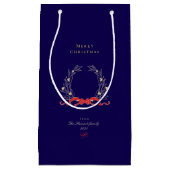 Elegante Chic Navy Blue Christmas Holiday Klein Cadeauzakje (Voorkant)