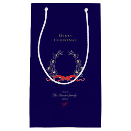 Elegante Chic Navy Blue Christmas Holiday Klein Cadeauzakje