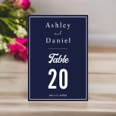 Elegante Chic Navy Blue White formele bruiloft Kaart