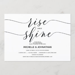 Elegante chic opstaan en schitteren uitnodigingska kaart