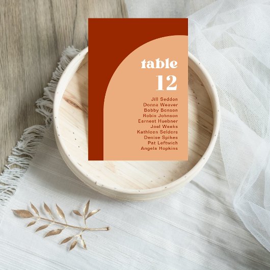 Elegante Chic Peach Terracotta Arch Boho Wedding Kaart