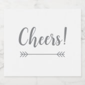 elegante chic PROOST! | Sparkling Wijnetiket (Enkel label)