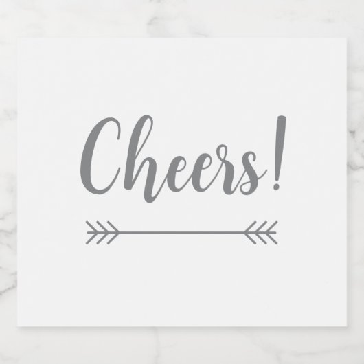 elegante chic PROOST! | Sparkling Wijnetiket (Enkel label)