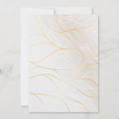 Elegante Chic Red Gold Custom Photo Wedding Kaart (Achterkant)