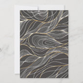 Elegante Chic Red Gold Custom Photo Wedding Kaart (Achterkant)