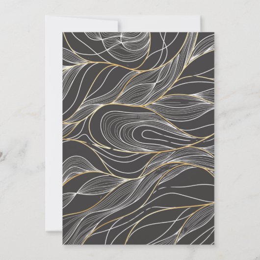 Elegante Chic Red Gold Custom Photo Wedding Kaart (Achterkant)