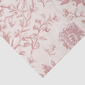 Elegante Chic Roos Beige Equestrian Floral Toile Tissuepapier (Detail)