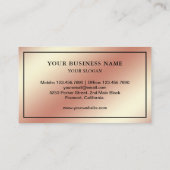 Elegante Chic Roos Gold Foil Hoefijzer Farrier Visitekaartje (Achterkant)