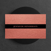 Elegante Chic Roos Goud Roze Girly Typografie Visitekaartje