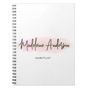 Elegante Chic Roze Goud Glitter Kapsalon Notitieboek